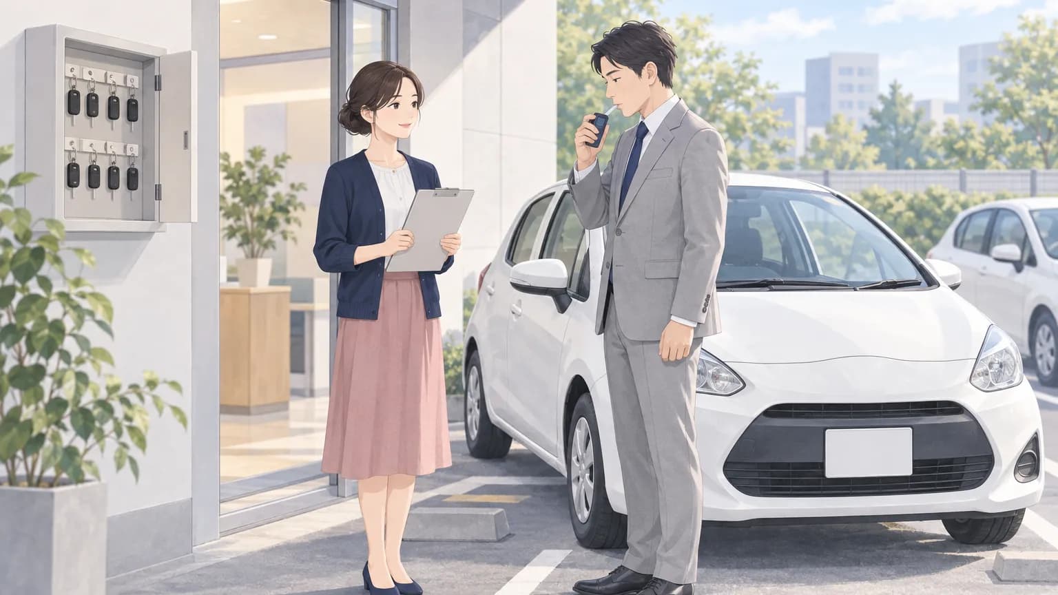 社用車の管理規程の作り方 アルコールチェックの義務と運転日報・保険の決め方