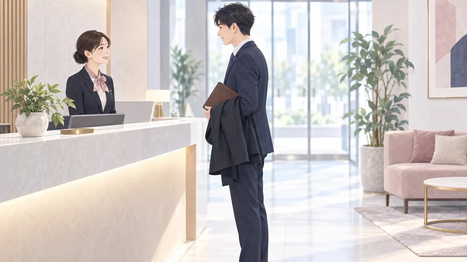 会社訪問のマナー 受付での名乗り方・応接室での待ち方から帰り際の挨拶まで